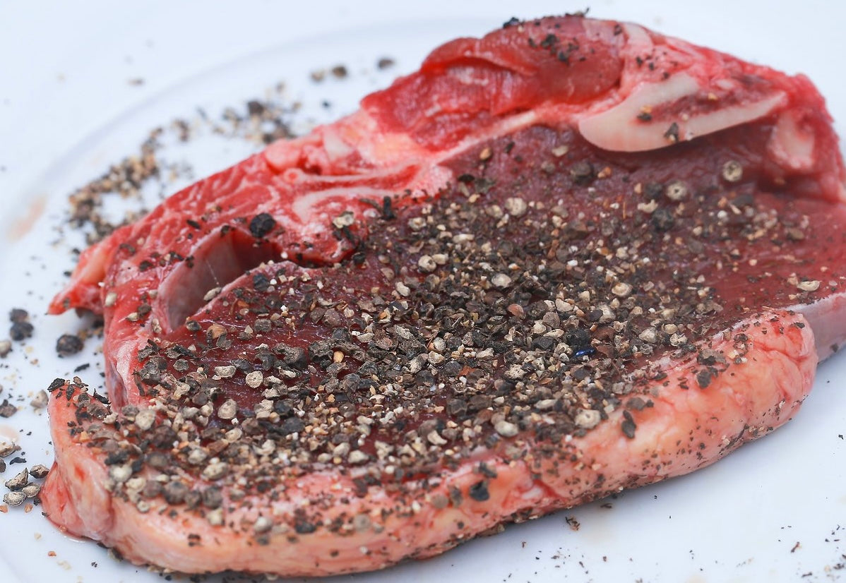 Pepper Crusted Delmonico Steak