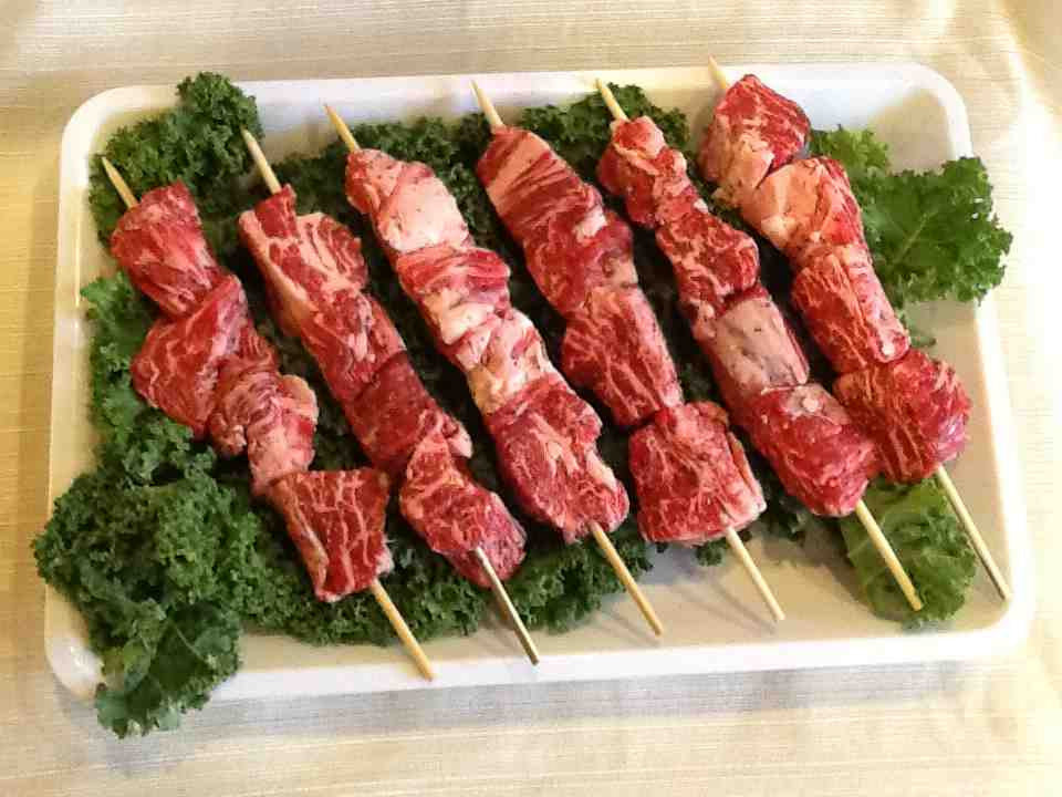 30 Days Aged Beef Shish Kebab Skewers